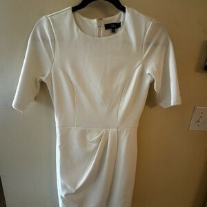 Lulu’s Elegant  White Midi Dress- Never been worn size Small